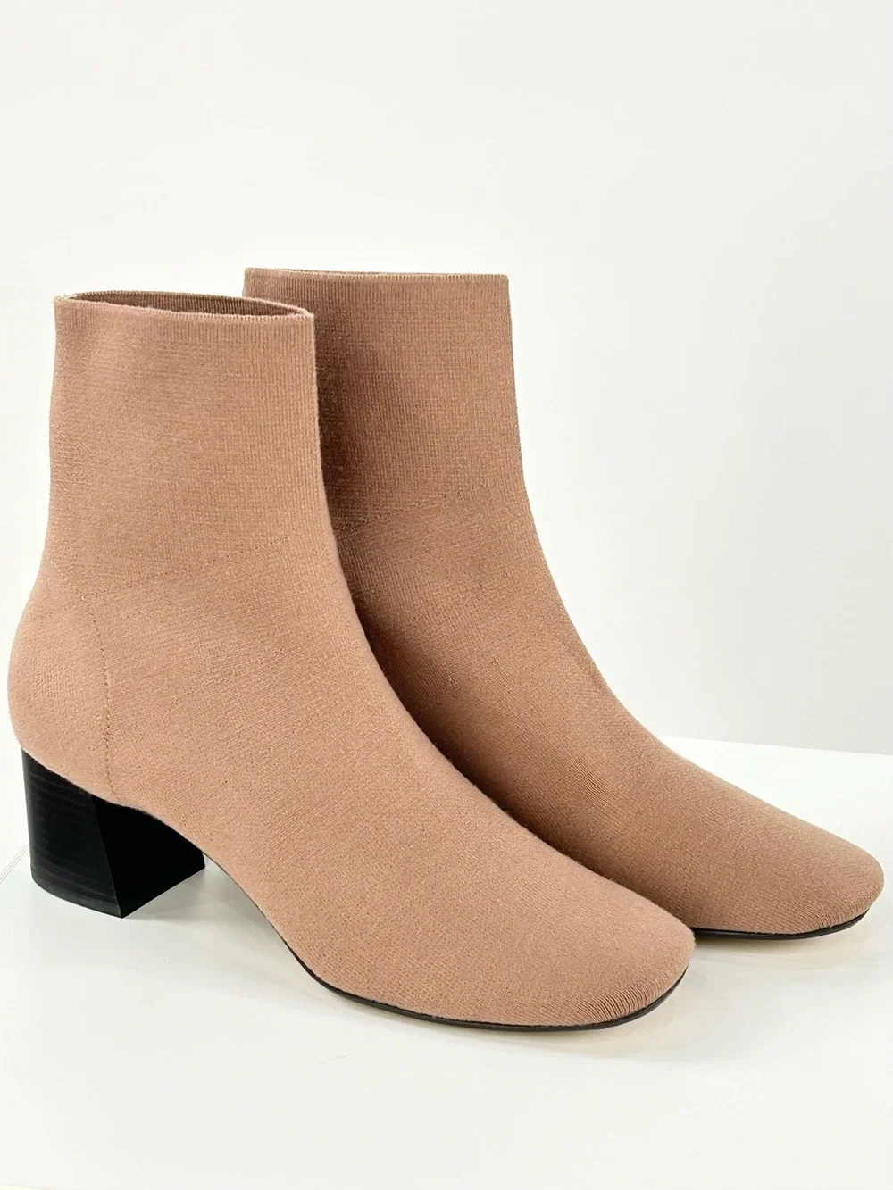 Everlane The Glove Boot ReKnit Toffee Tan Size 11 NWOB Sock Block Heel